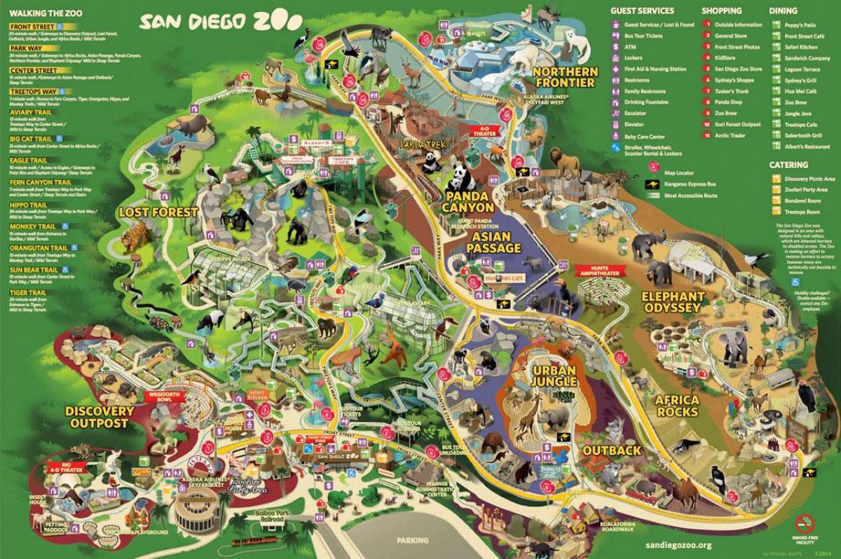 Mapa Vídně zoo