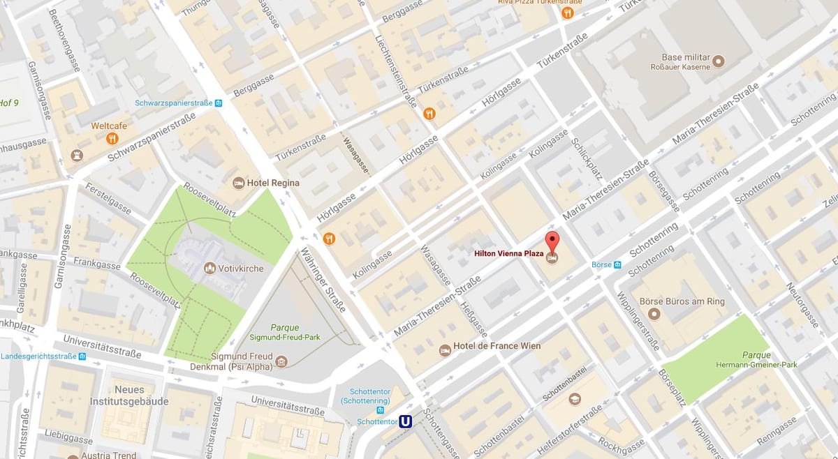 Mapa hilton Vienna