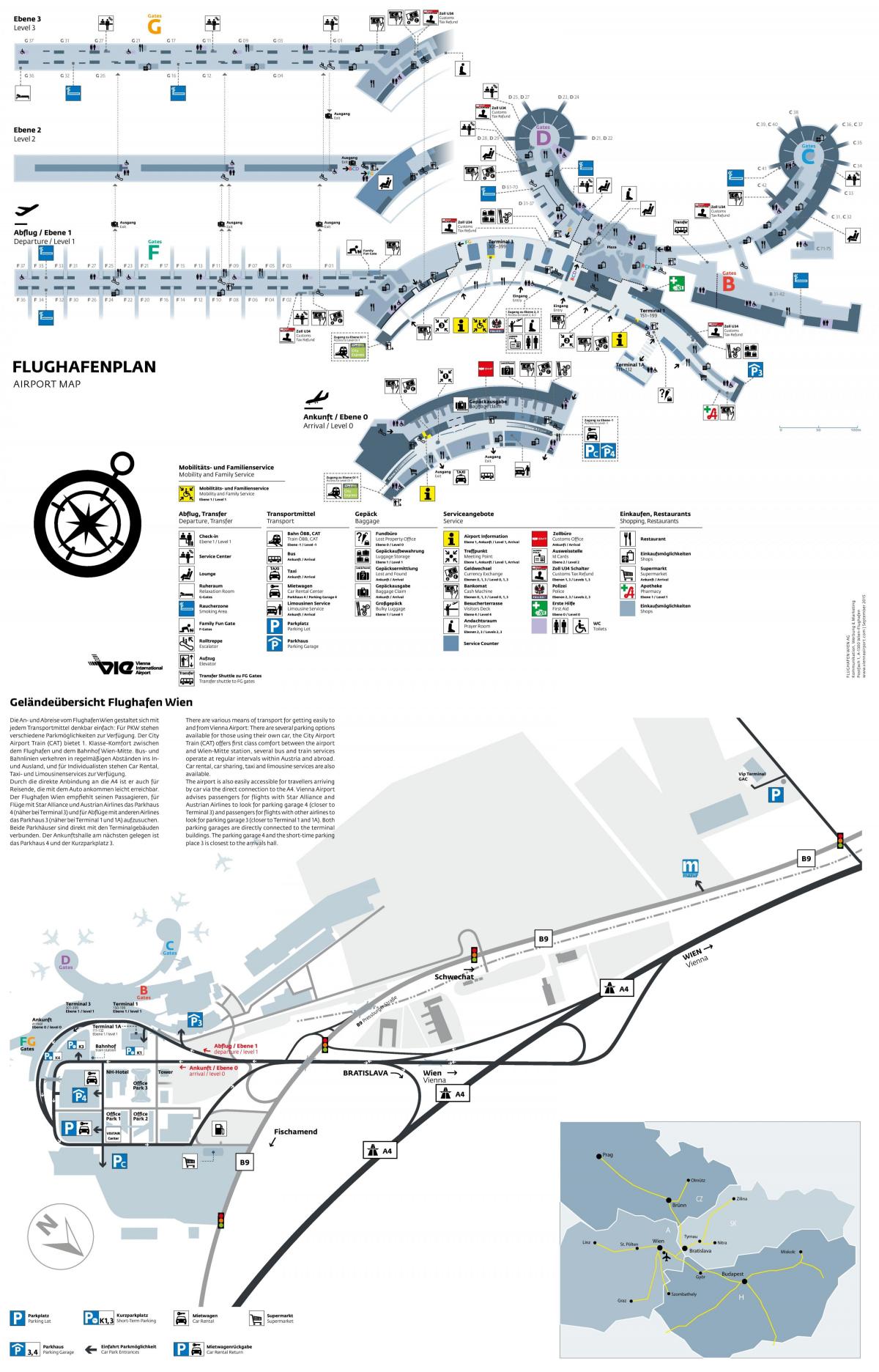 Letiště vídeň odlety mapě