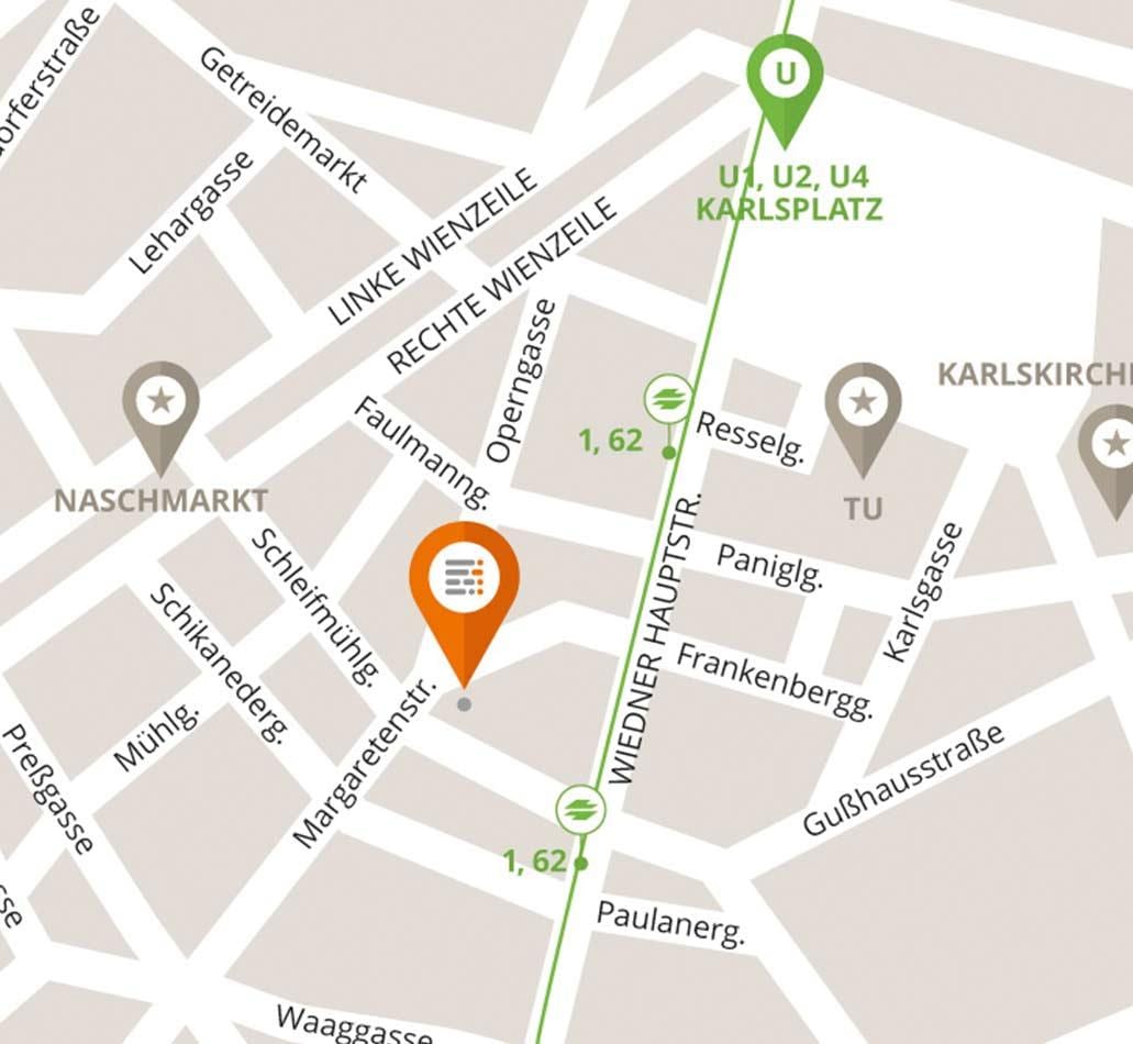 Mapa Vídně naschmarkt