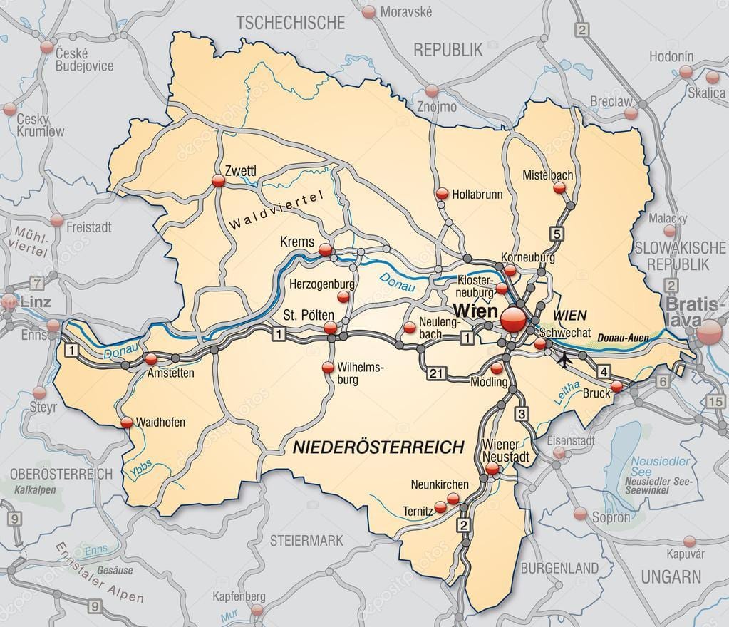 Mapa schwechat 