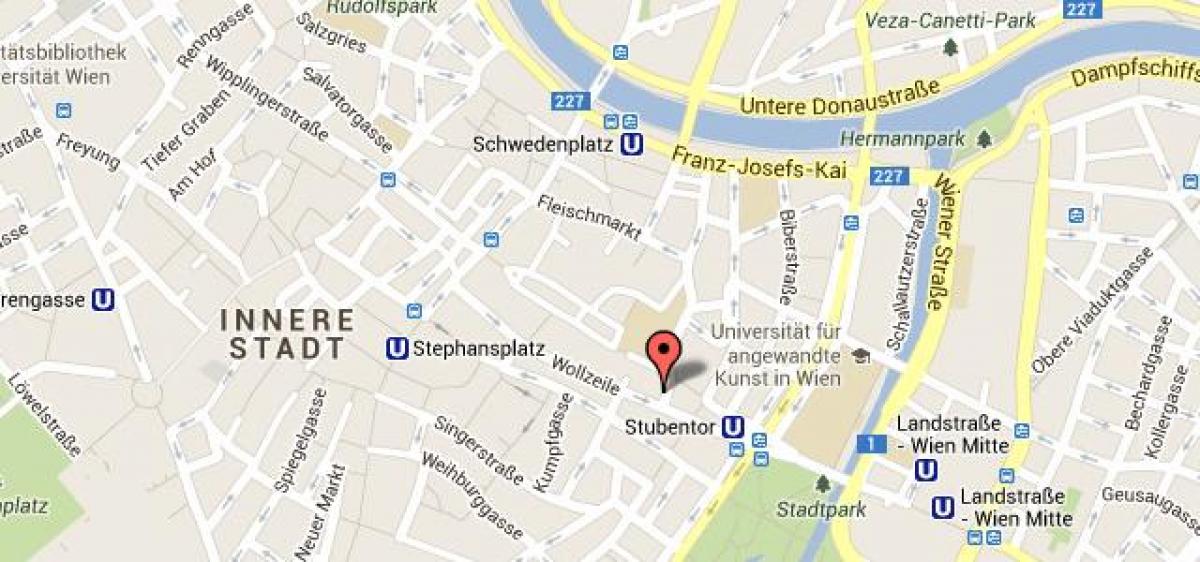 Mapa stephansplatz Vídeň mapě