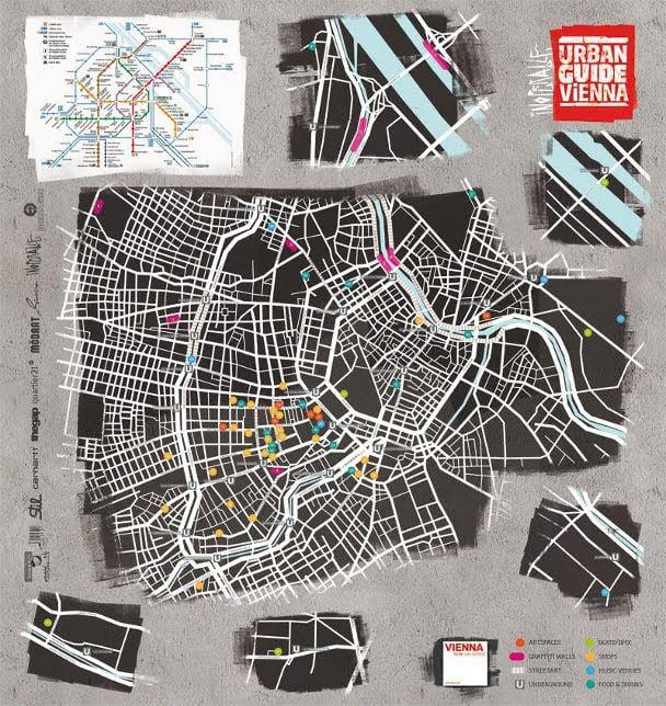 Mapa pouličního umění ve Vídni