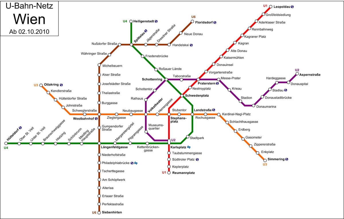 tramvaj d Vídni mapě