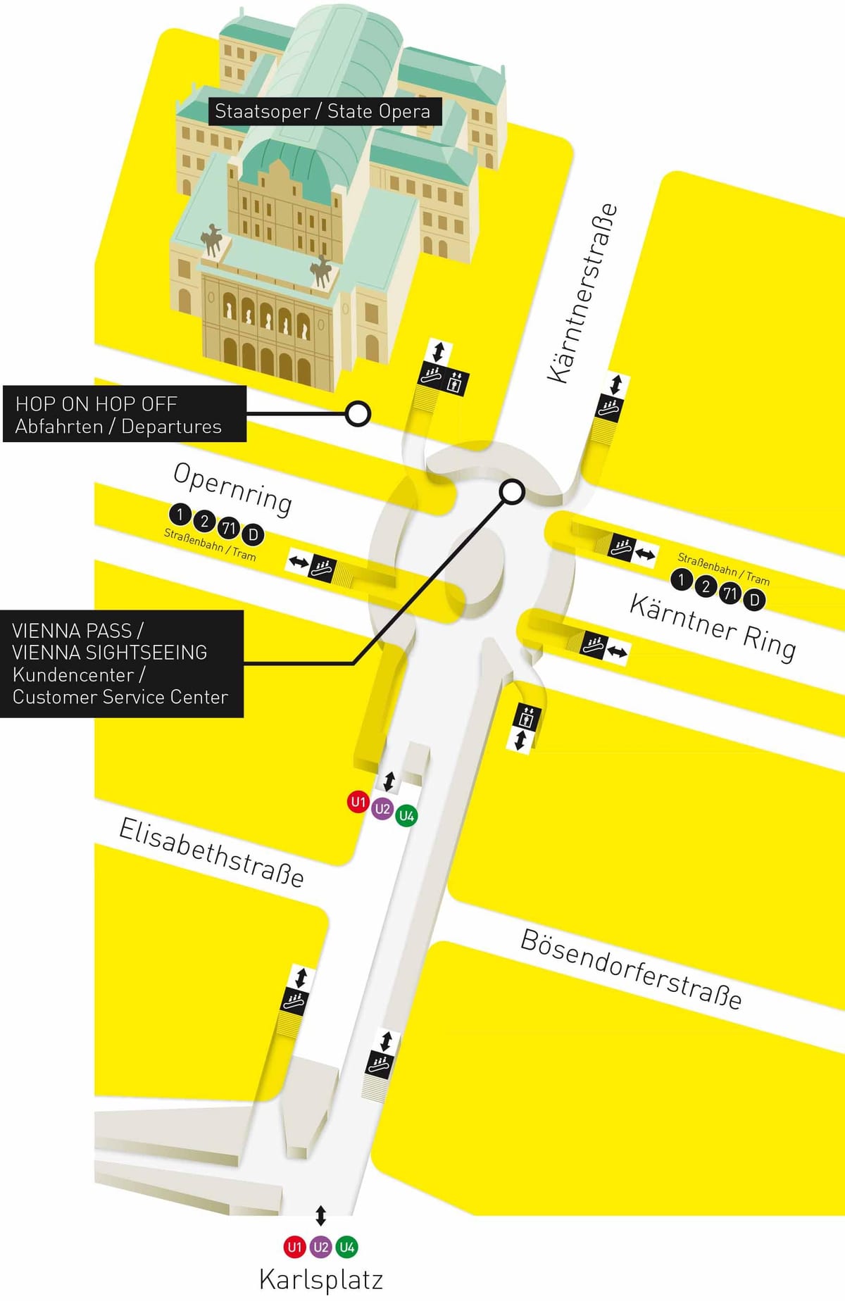 Mapa Vídeň pass