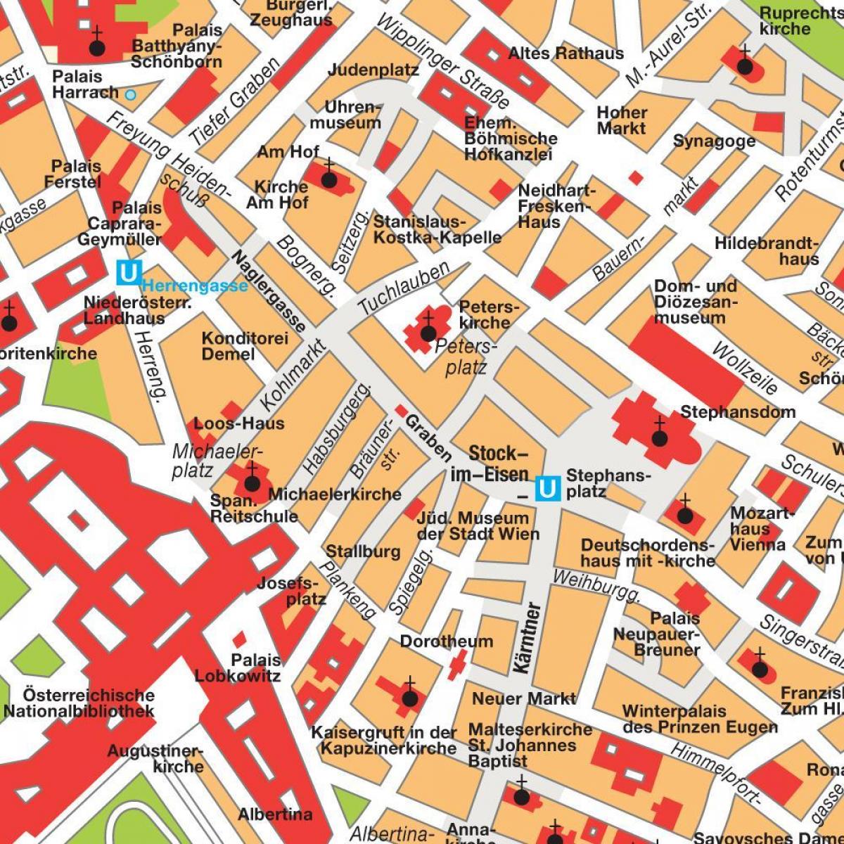 Vídeň centrum města mapa