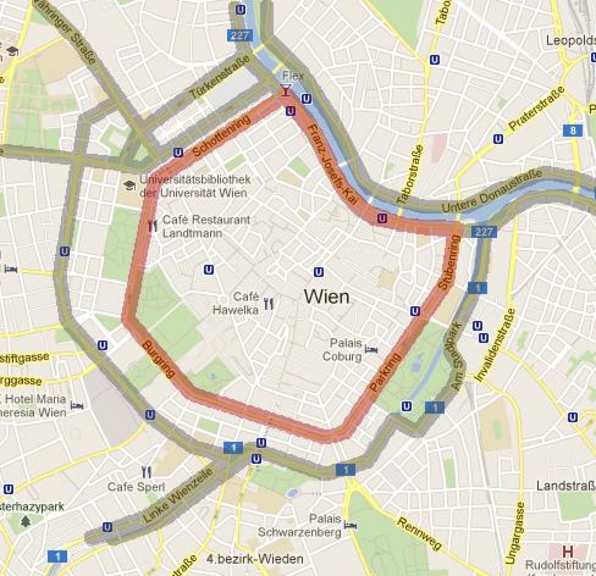 Vídeň 7. okresní mapě