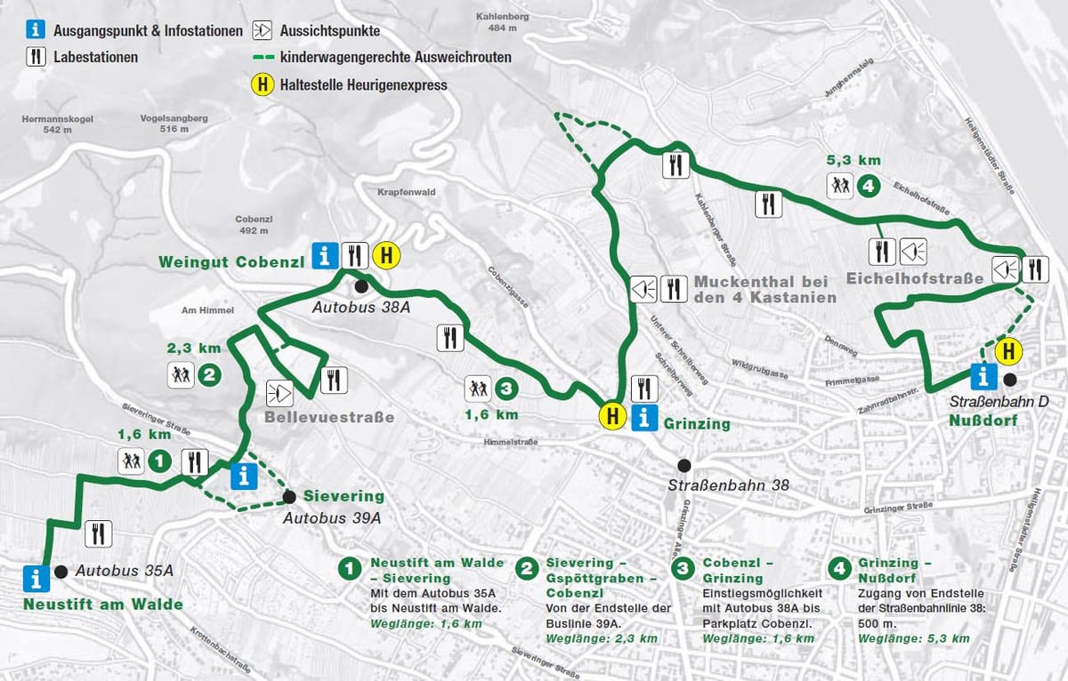Mapa Vienna heurigen