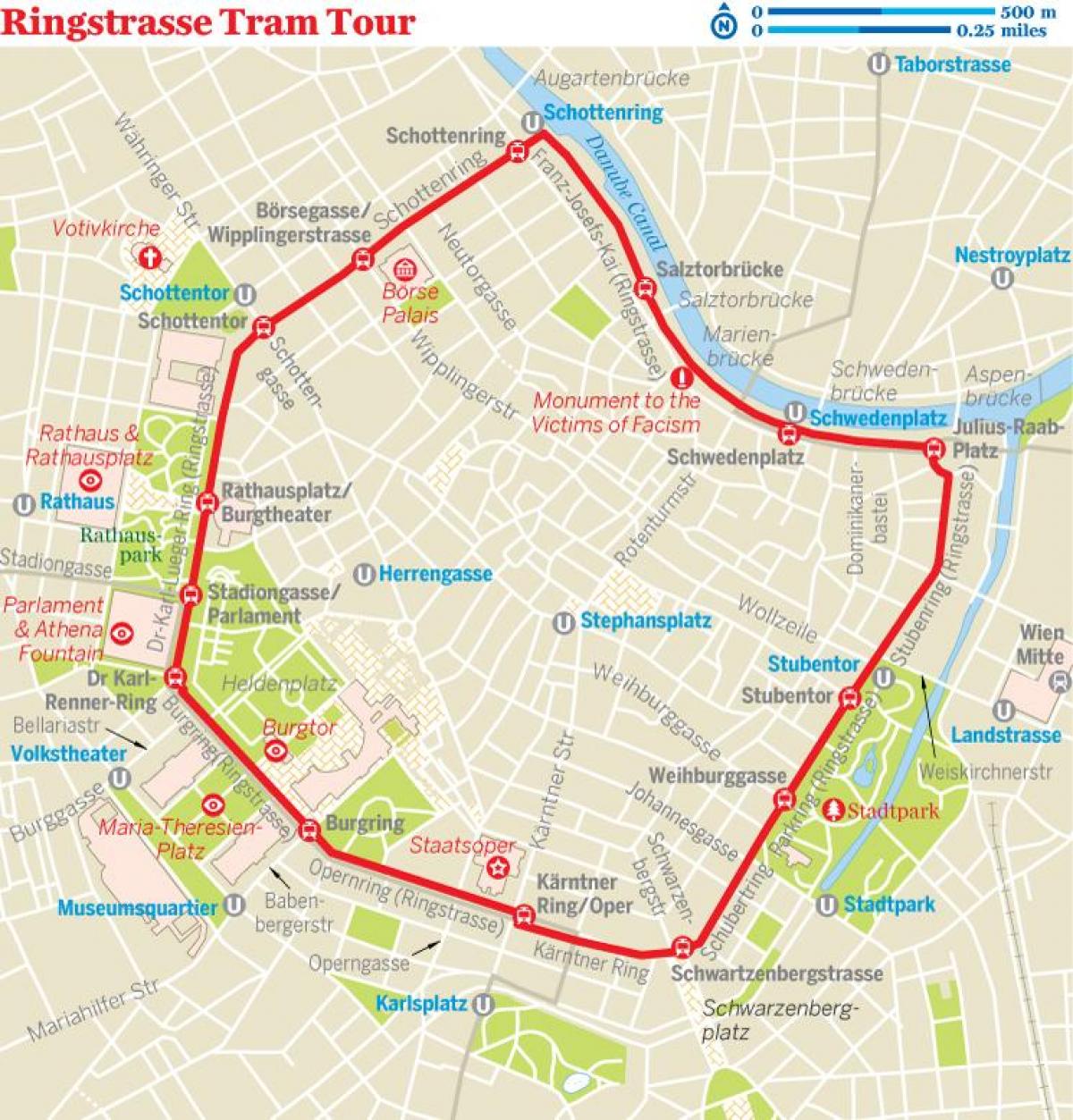 Vienna ring tram mapa trasy