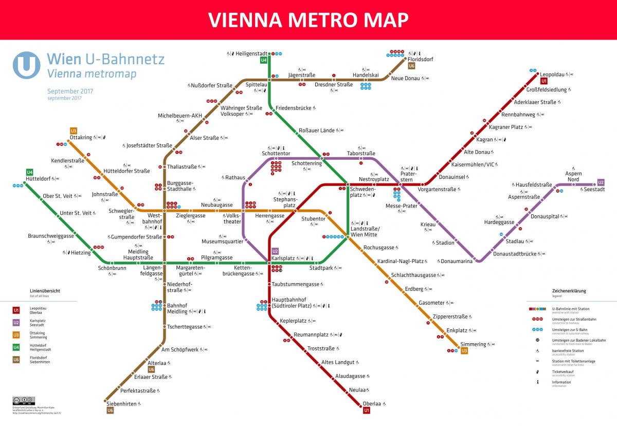 Mapa Vídně metro aplikace