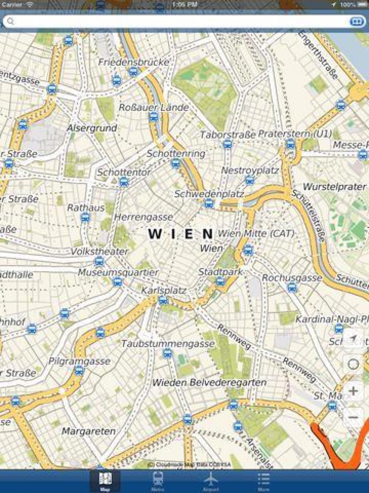 Vídeň mapa app