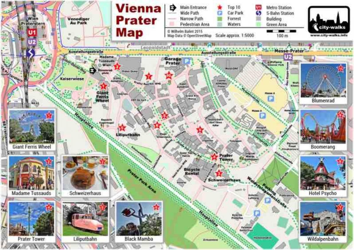 Mapa Vídně park and ride