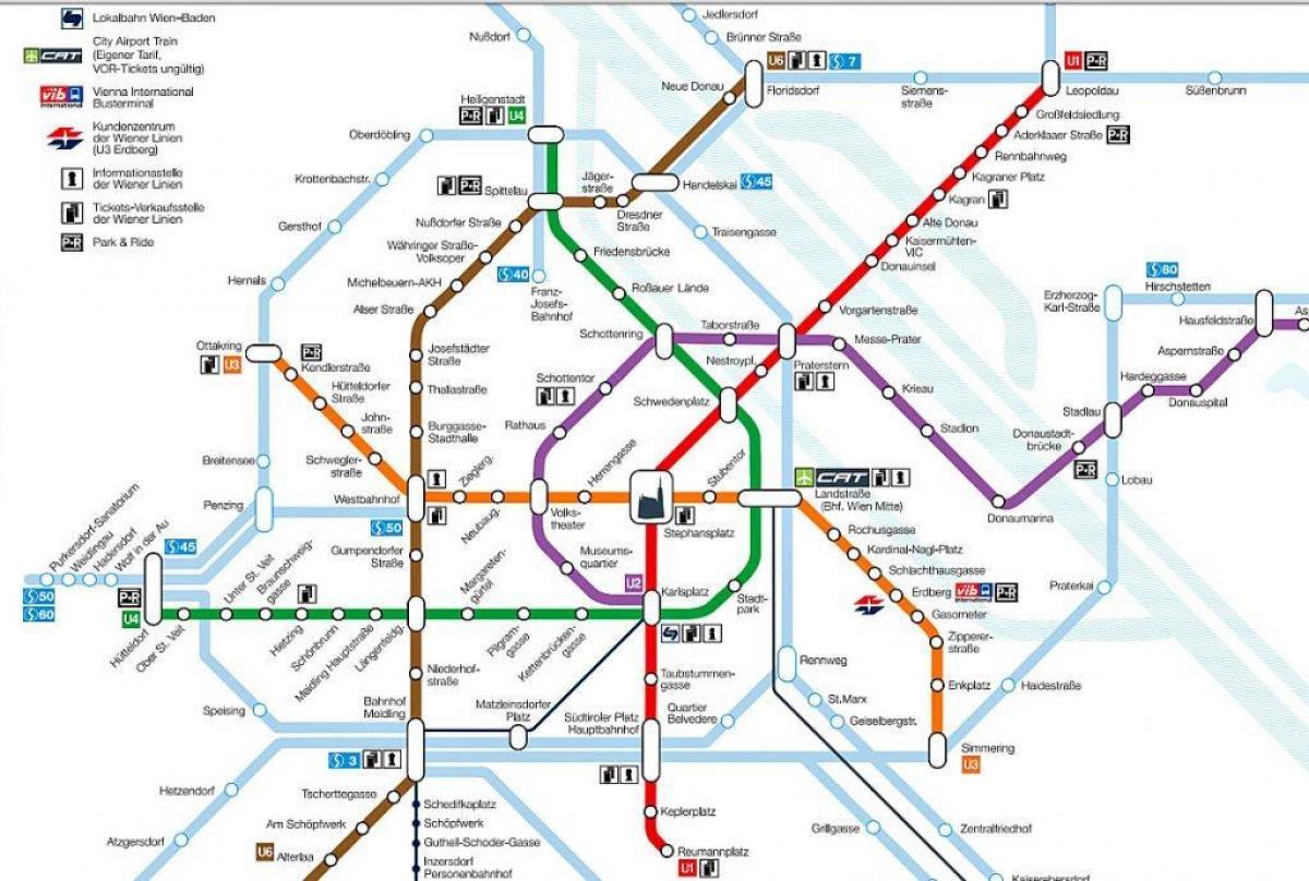 Wien mapa metra