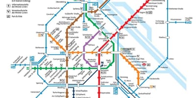 Vídeňské metro mapa v plné velikosti