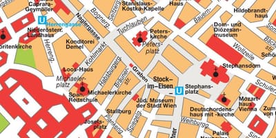 Vídeň centrum mapě