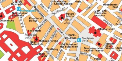 Vídeň centrum mapě
