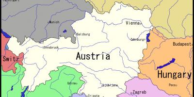 Mapa Vídně a okolí
