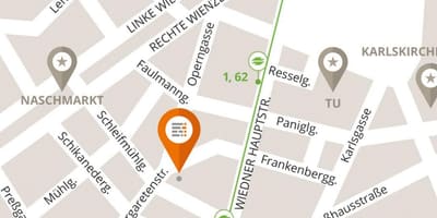 Mapa Vídně naschmarkt 