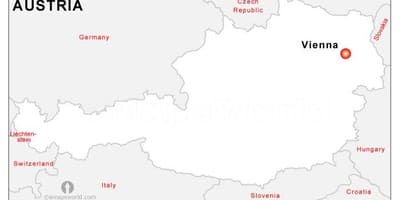 Mapa Rakousko kapitálu