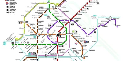 Vídeňské metro station mapě