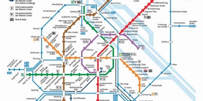 Mapa Vídně mrt