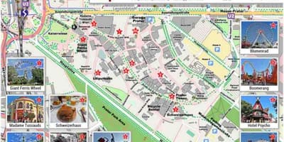 Mapa Vídně park and ride