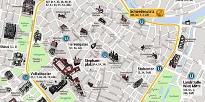 Vídeňská tramvaj mapa 2016