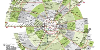 Mapa Vídně dopravních zón