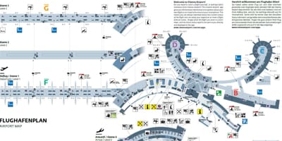 Mapa letiště vídeň Rakousko
