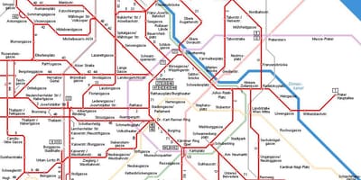 Vídeň Rakousko tramvaj mapa
