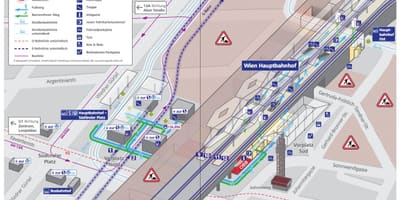 Vídeň hbf mapě