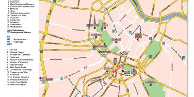 Mapa Vienna ring road 
