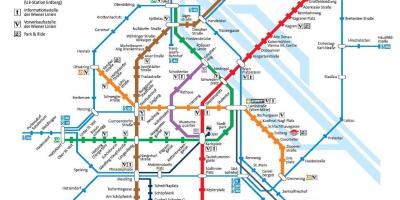 Vídeň Rakousko mapa metro
