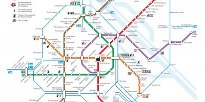 Vídeň Rakousko mapa metra