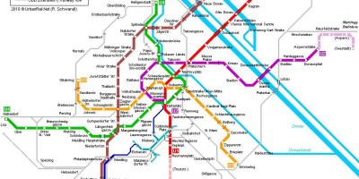 Vídeň mapa metra hauptbahnhof