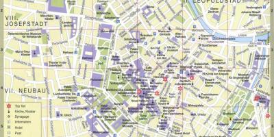 Vídeň, město, turistická mapa