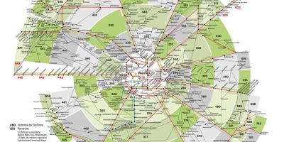 Mapa Vídně metro zóna 100