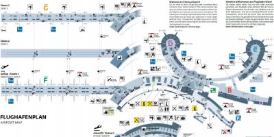 Mapa letiště vídeň Rakousko